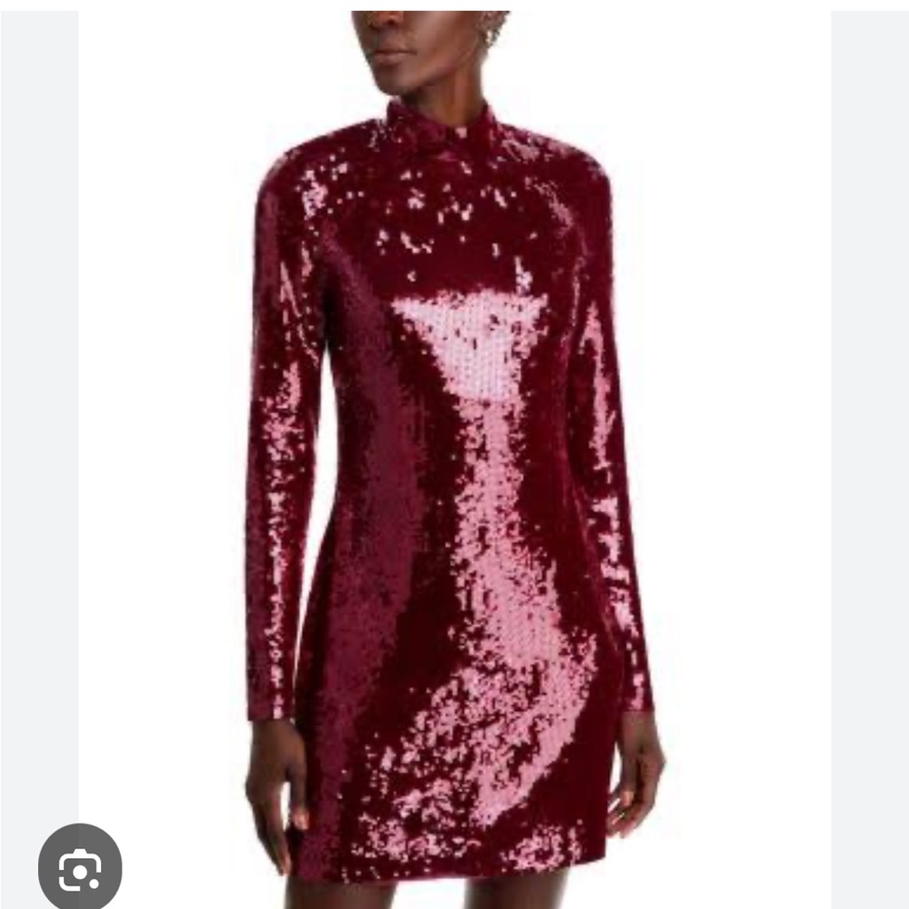 Veronica Beard Sparkling Red Wine Sequin Sylee Dress